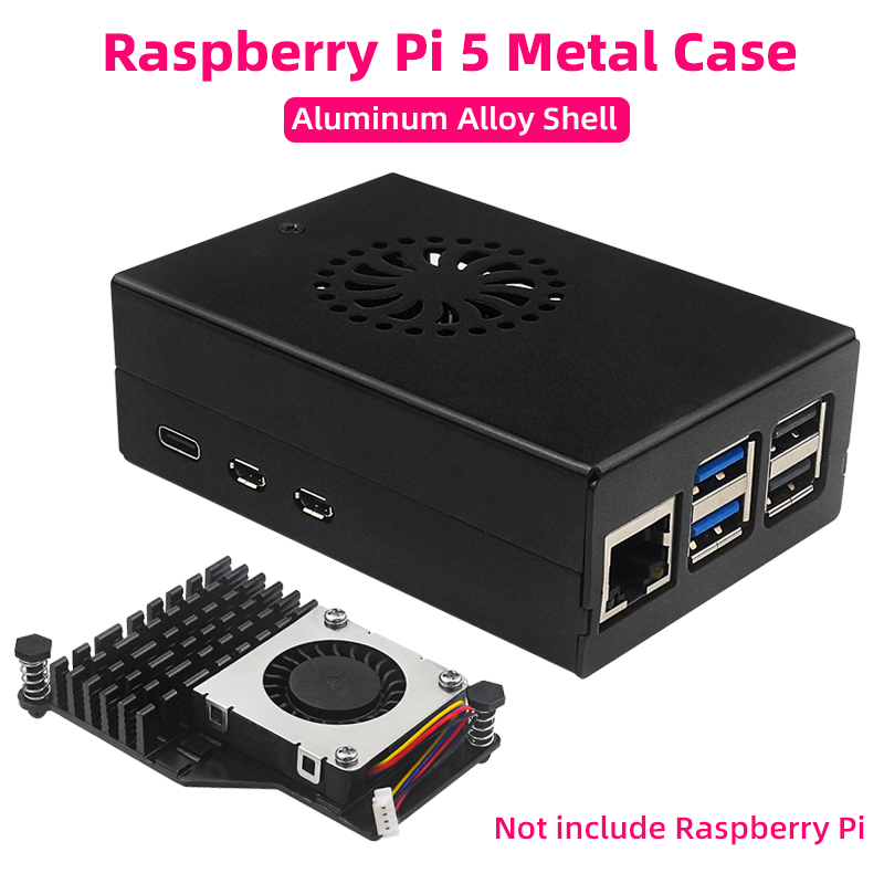 Argon One V3 M.2 Nvme Case - Raspberry Pi 5 metalen behuizing aluminium
